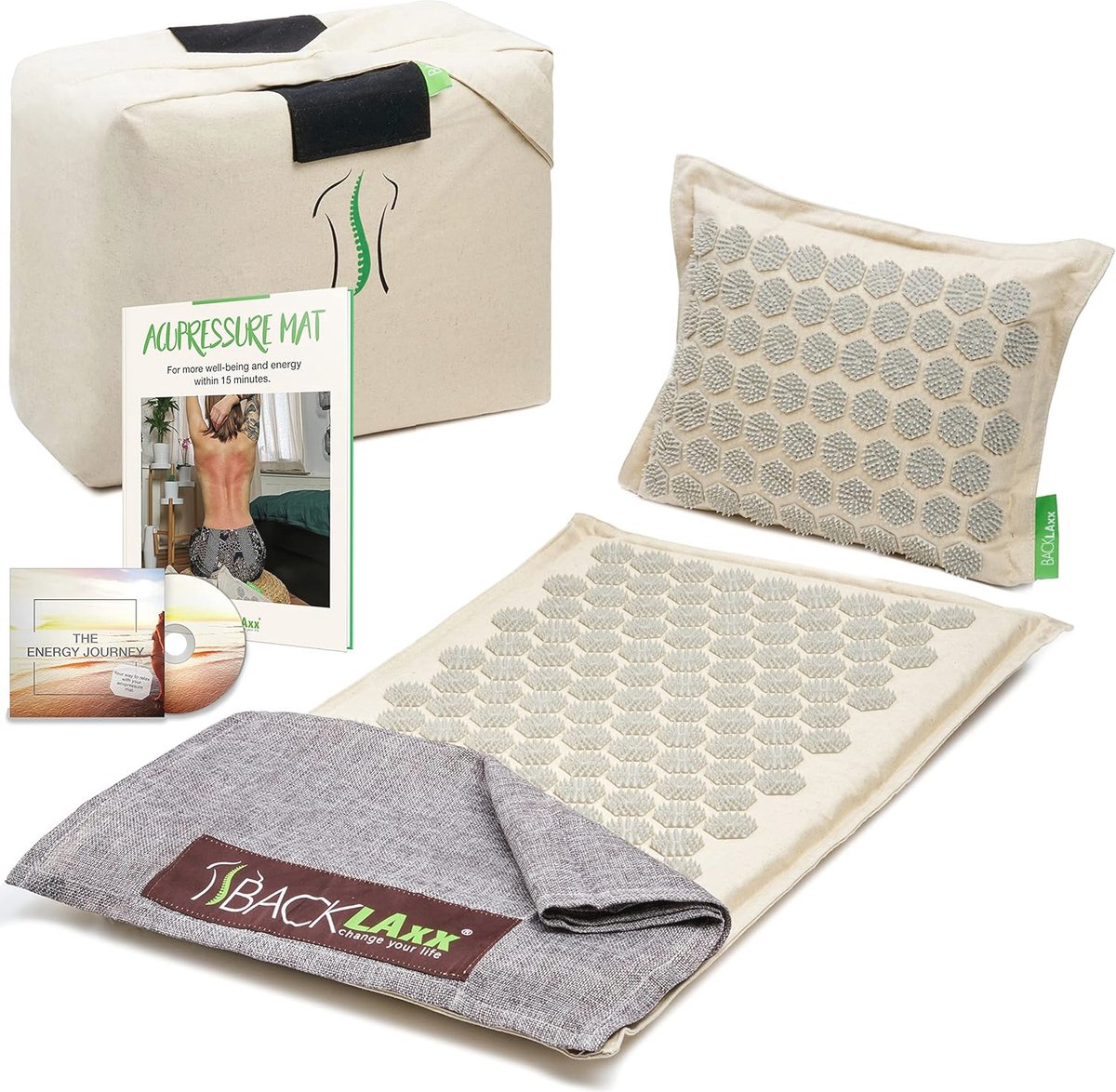 Goedkoopste Acupressuur Mat en Kussen Set voor Ontspanning - Effectieve Massage en Pijnverlichting - Spijkermat voor Thuisgebruik