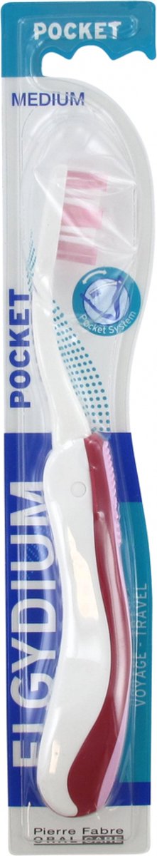 Goedkoopste Elgydium Pocket Medium Tandenborstel (Kleur Roos