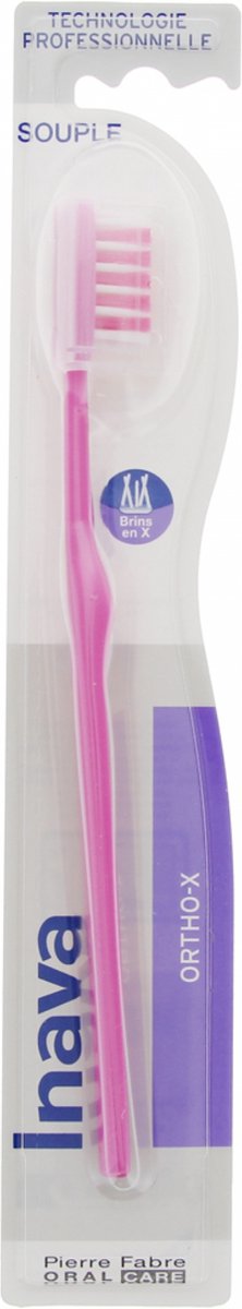 Goedkoopste Inava Ortho-X Zachte Tandenborstel 20/100 (Kleur Roos