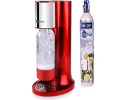 Sodamaker Rood met Co2 Cilinder AQUADREAM - Bruiswatertoestel - Bruiswatermachine - Soda - Bruiswater Maker