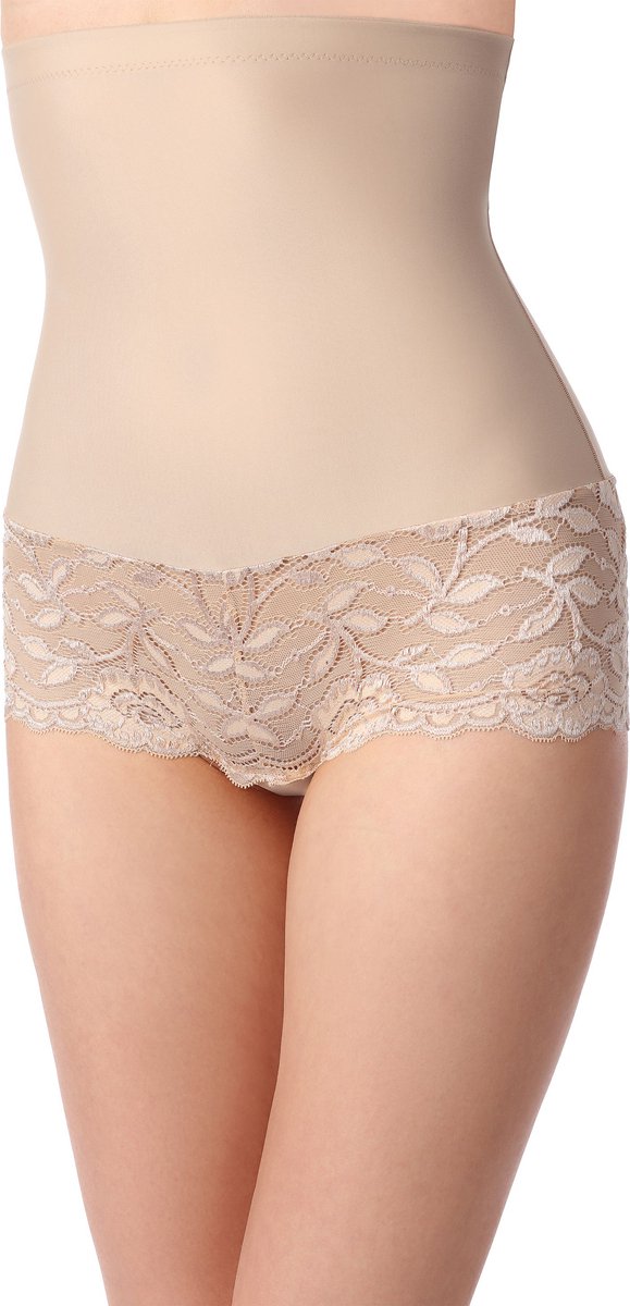 Bellivalini Dames Slip Onderbroek - Figuurvormende - Shapewear - Polyamide - High Waist - BLV-BLV50-104-SL-n - Beige - XXXL