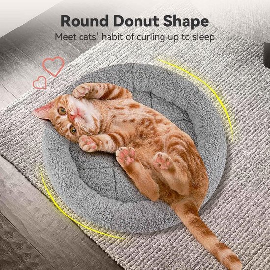 Luxylei Schattig Kattenbed Kikker Vorm - Pluche Semi-Gesloten Huisdierbed