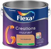 Bol.com Flexa - Creations Muurverf Extra Mat - Vol Kastanje - Mengverf - 2.5 L aanbieding