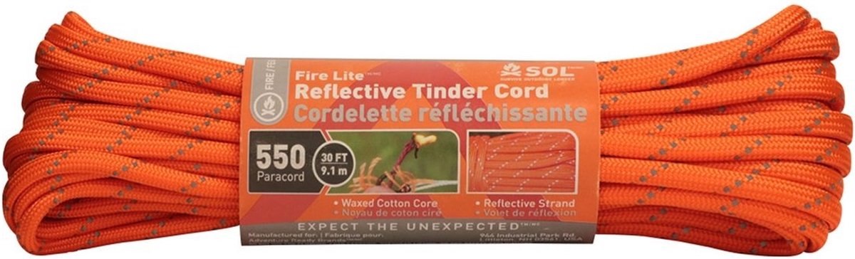 SOL Fire Lite 550 Tinder Paracord 9,1m