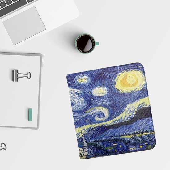 Lunso Geschikt voor Kobo Libra Colour hoes (7 inch) - sleepcover - Van Gogh Sterrennacht van Merkloos — afbeelding 2
