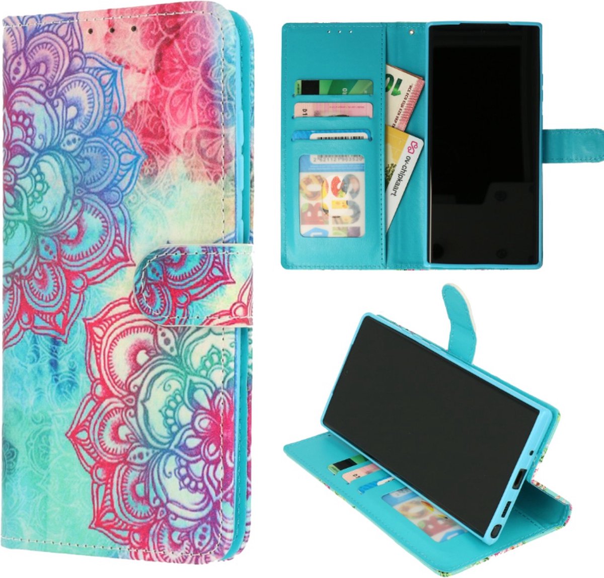 Cityhoesje - iPhone 16 Plus Book Case – Hoesje – Magneetsluiting – Mandala
