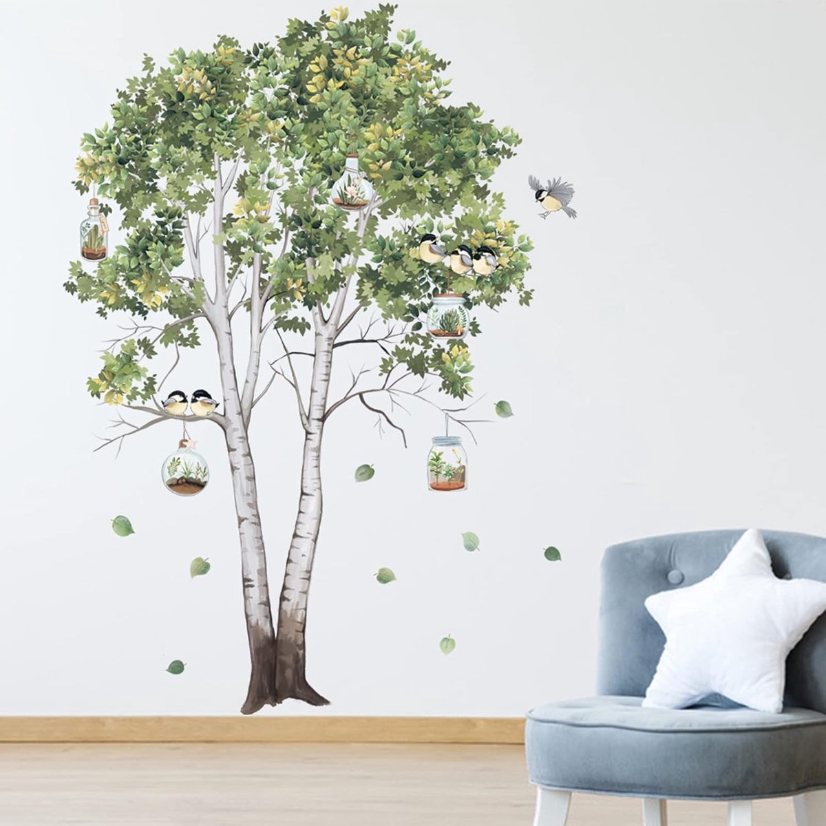 Muurstickers - plant - Muur decoratie - voor woonkamer slaapkamer - 30*90cm - PVC - kleurr