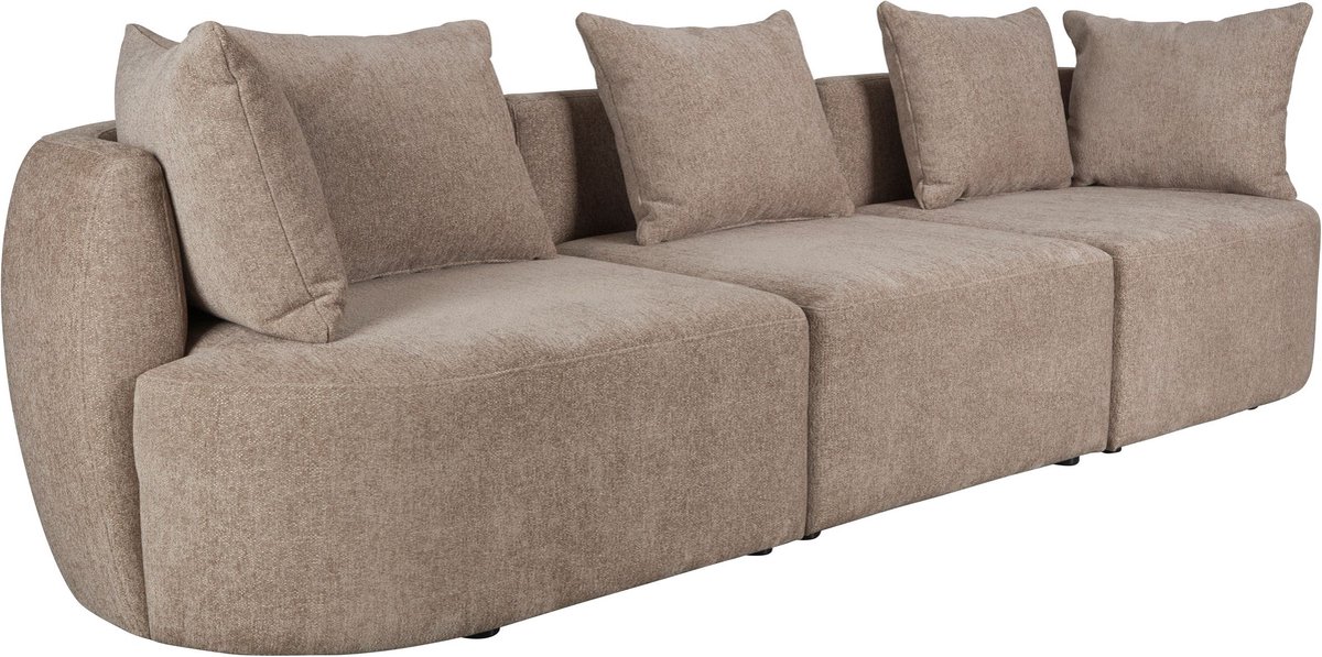 Dutchbone Rocca 4,5-zitsbank Cappuccino