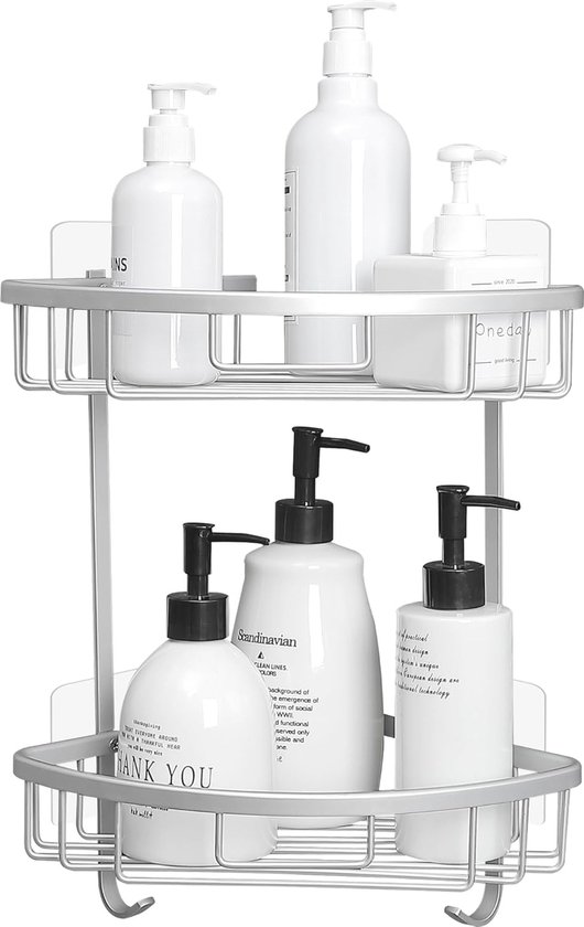 Étagère Douche Porte Savon Douche Salle De Bain Rangement Douche sans Percage av