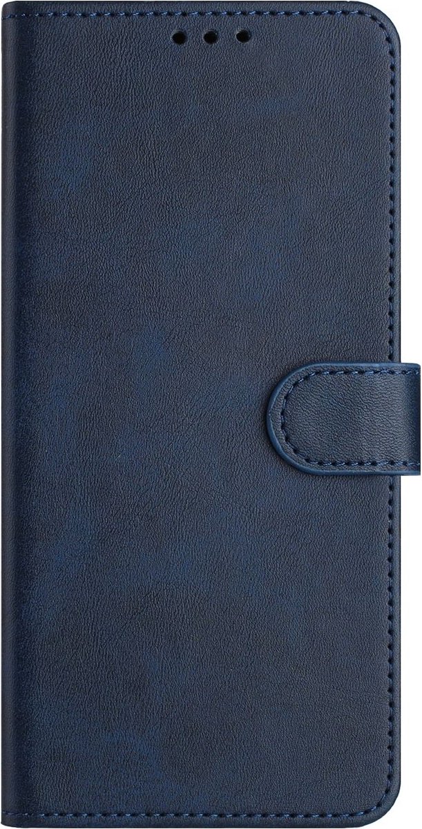 Mobigear Telefoonhoesje geschikt voor Xiaomi 14T Hoesje | Mobigear Wallet Bookcase Portemonnee | Pasjeshouder voor 3 Pasjes | Telefoonhoesje voor Pinpas / OV Kaart / Rijbewijs - Donkerblauw