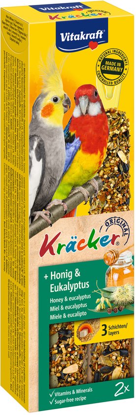 Vitakraft Valkparkiet Kracker - Honing - Vogelvoer - 2 St