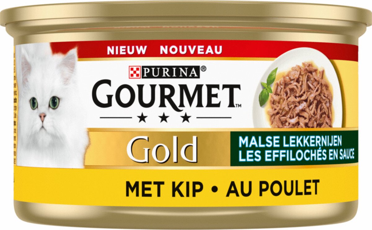 Gourmet Gold Malse Lekkernijen met kip natvoer kat (24x85 g) 1 tray (24 x 85 g)