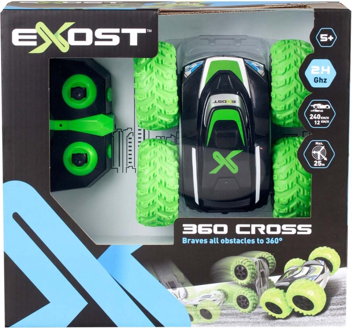 Exost RC 360 Cross II Stuntauto groen 1:18 - RC Auto - Bestuurbare Auto - Met koplampen — afbeelding 9