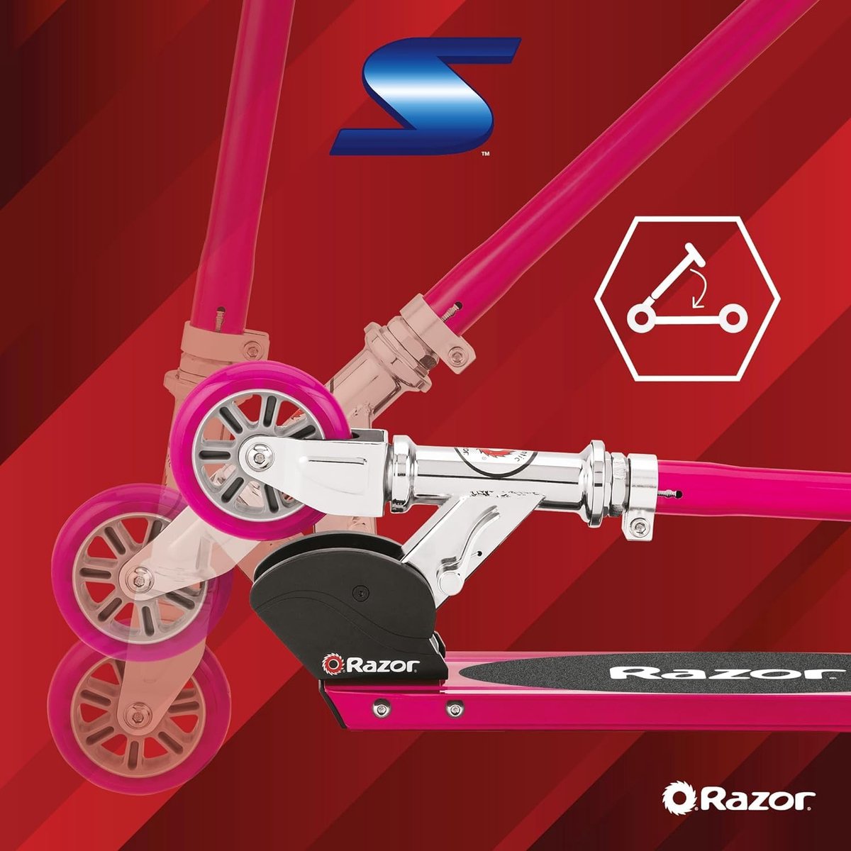 Razor S Sport - Step - Roze - Opvouwbaar - Kleine Wielen 98 mm - Voor Kinderen - Tot 100 kg - Vanaf 6 jaar — afbeelding 10