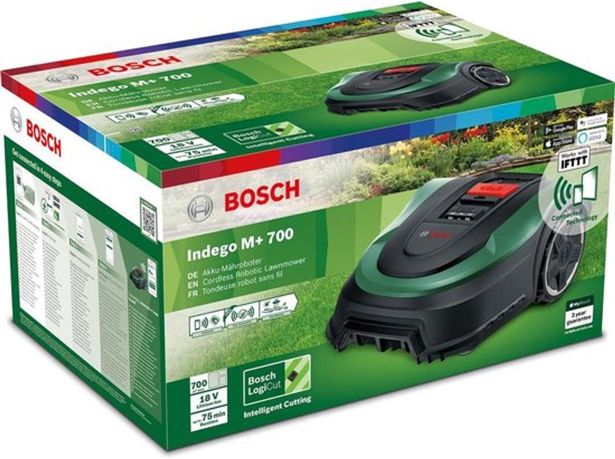 Bosch Indego M+ 700 Tondeuse robot - Pour pelouses jusqu'à 700 m2