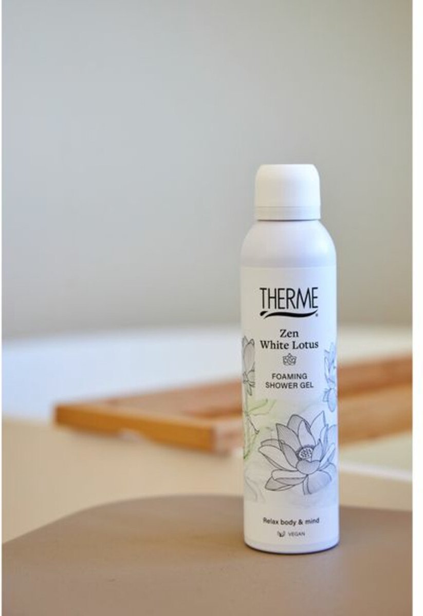 Zen White Lotus Foaming Shower Gel 200ml van Therme — cadeau in Verzorging - foto 7