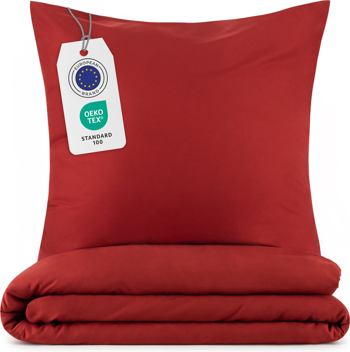 Blumtal Dekbedovertrek met Kussensloop - Anti-Allergisch - Tegen huisstofmijt - Set van 2 - 135 x 200 cm - 2 Kussenslopen 40 x 80 cm - Rood