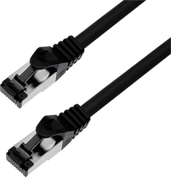 Câble réseau RJ45 BKL Electronic 144004, câble patch CAT 8.1 S/FTP 3 m Zwart Sans halogène 1 pièce(s)