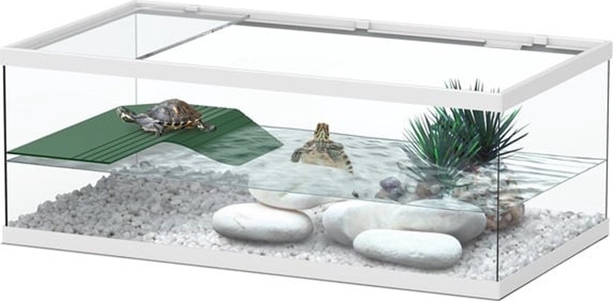 Tortum 55 - Terrarium Waterschildpad - Wit - 55x29x20 cm