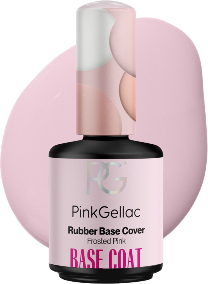 Goedkoopste Pink Gellac Base Coat Gellak - Rubber Base Cover Frosted Pink - Gel Nagels Producten - 15ml