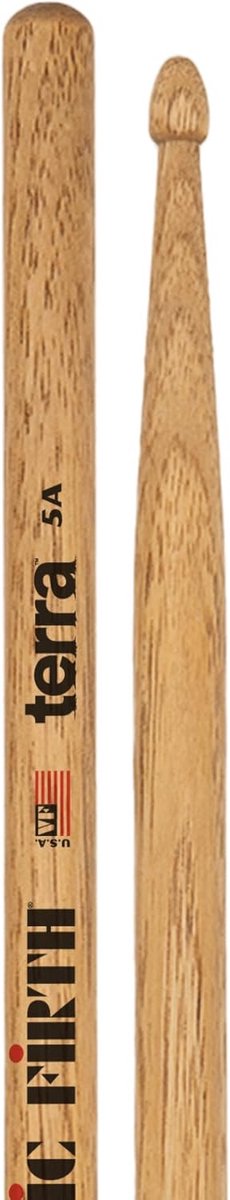 Drumstokken 5AT American Hickory Houten Tip - Terramix Kleurvariant