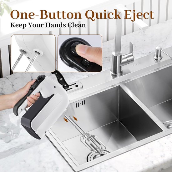 Krachtige Elektrische Handmixer met Turbo en Diverse Accessoires — afbeelding 4