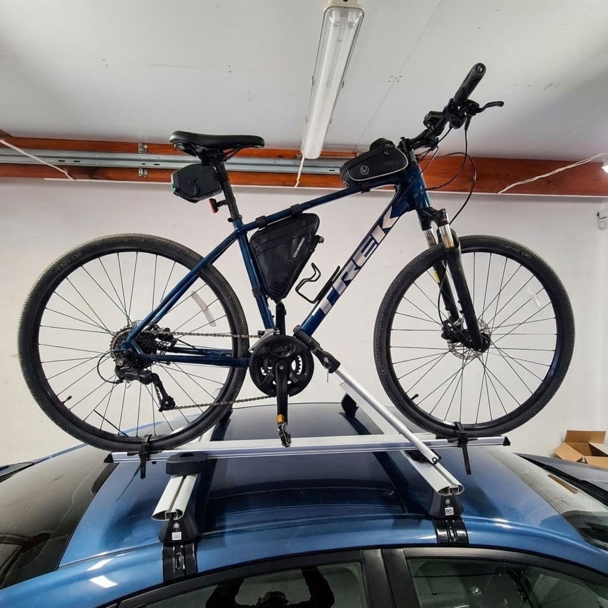 Dakdrager fietsendrager HAKR SPEED ALU aluminium zilver + slot – foto 5