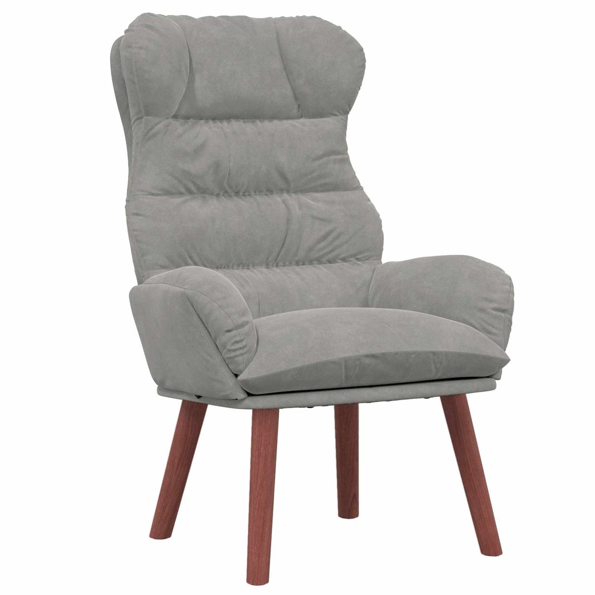 vidaXL Fauteuil - Lichtgrijs - 69 - x - 74 - x - 93 - cm - Fluweel