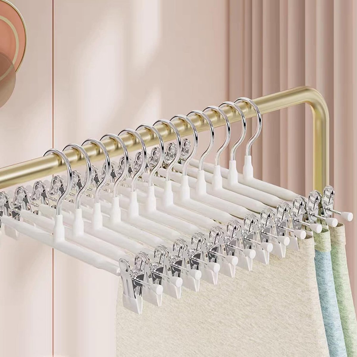 Stevige Metalen Klemhangers voor Broeken en Rokken, Antislip, 20 Stuks
