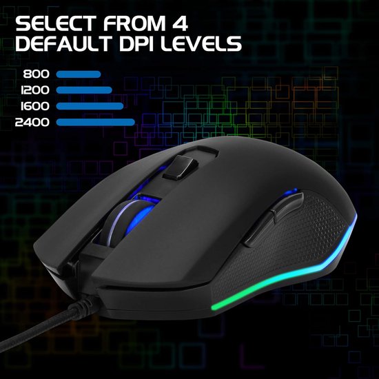 USB Gaming Muis met Programmeerbare Knoppen en RGB Verlichting — afbeelding 2
