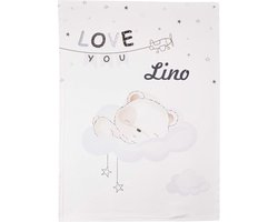 Babydeken met Naam Borduren Origineel Cadeau Geboorte Meisje Jongen Soft-Peach 75x100 cm