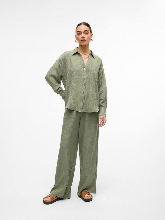 Pantalon Vero Moda Vmmelaney Hw Loose Pant Wvn Ga Noos 10316385 Couronne de laurier/mélange Taille femme - XS