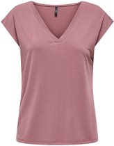 Getailleerd modal V-hals T-shirt - grijs | be camaïeu
