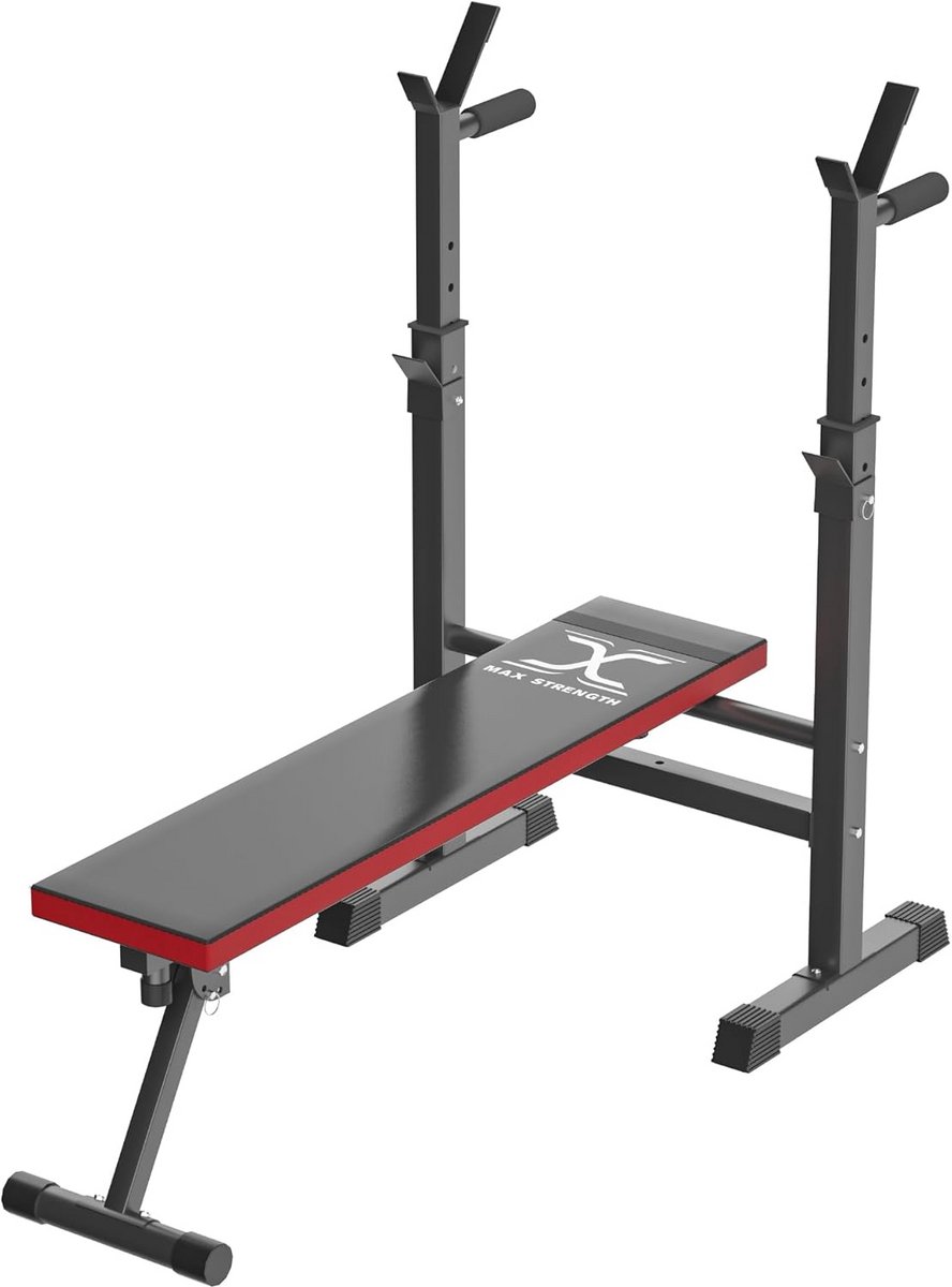 Verstelbare Trainingsbank 4-in-1 met Dip Station - Opvouwbaar en Heavy Duty voor Krachttraining Thuis
