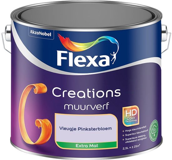 Peinture pour les murs Flexa Creations - Extra Mat - Collection Mixing Colors - Touch of Pinkster Flower - 2,5 litres