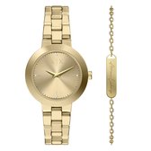 Armani Exchange Vrouwen Horloge geschenkset 36 mm Goudkleurig