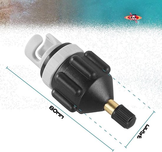 Sup Adapter voor Luchtpomp - Universele Ventiladapter voor SUP, Kajak, Kanu en Opblaasboten van Merkloos — afbeelding 4