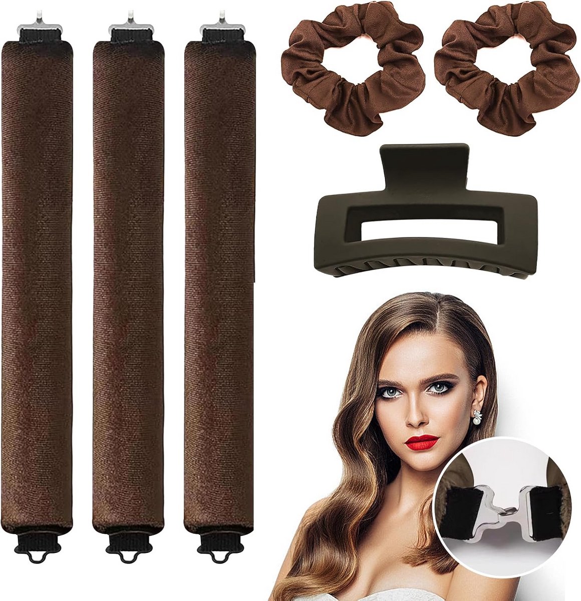 Heatless Curls - Krulspelden - Haar Krullers Zonder Hitte - Compact