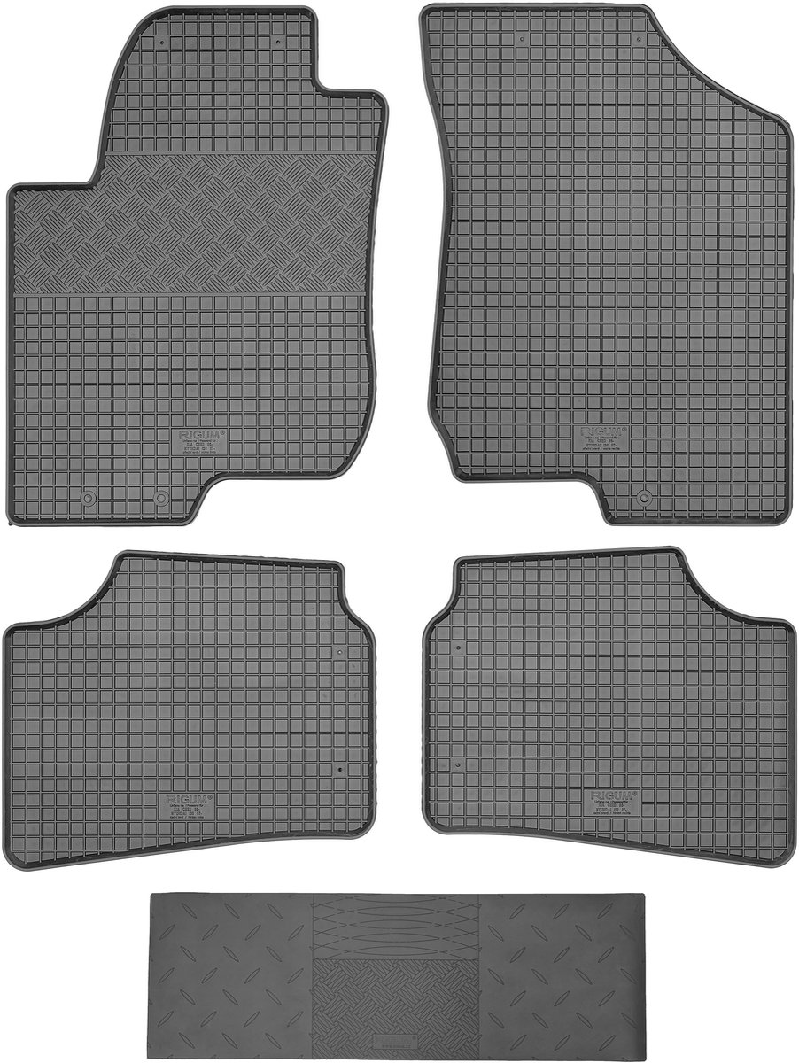 Max-Dywanik RIGUM - Autostoelbeschermer - Kia Ceed I - 2006-2012 - Zwart - Met Tunnelbescherming