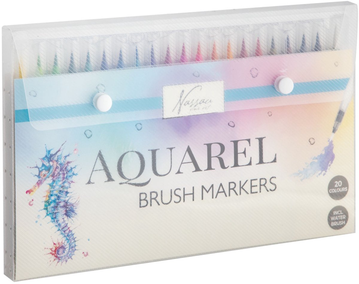 Brushpennen 20pcs - 1 waterbrush - Penseelstiften - Bullet journal - Handlettering set - Fineliners — afbeelding 15