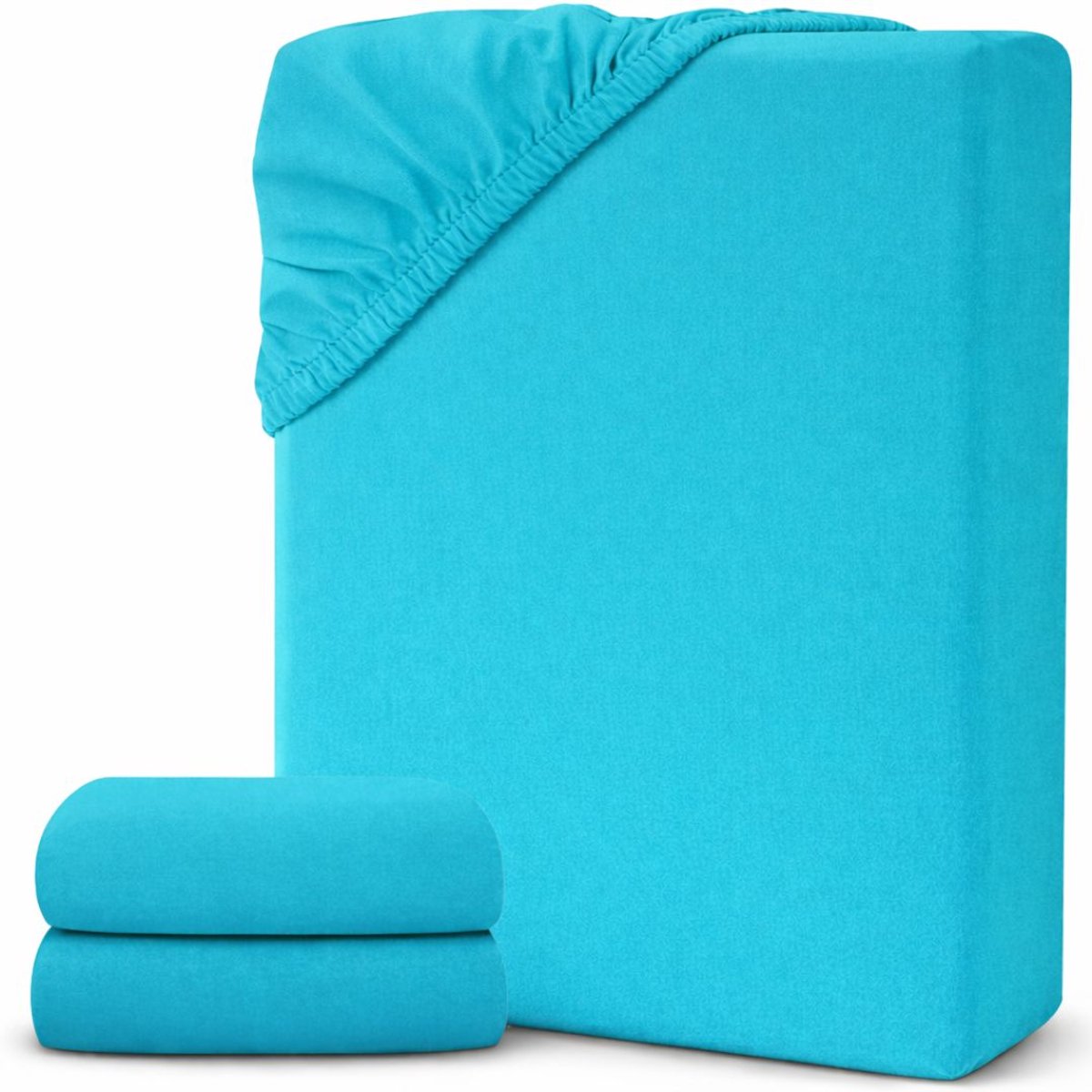 White-Label® Matrasovertrek 180x200 - Hoeslaken - Matrashoes - Super Zacht - Blauw