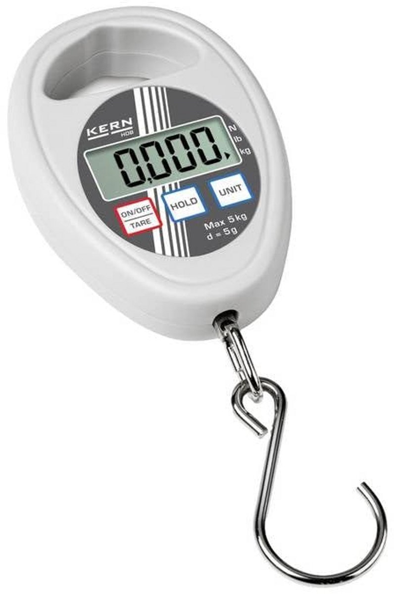 Digitale Hangweegschaal - Precisie tot 5 gram, Max. 5 kg Draagvermogen