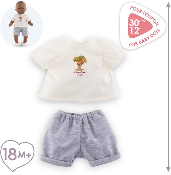 Corolle poppenoutfit T-shirt en korte broek Kleine Ontdekker 30cm. van Merkloos — afbeelding 2