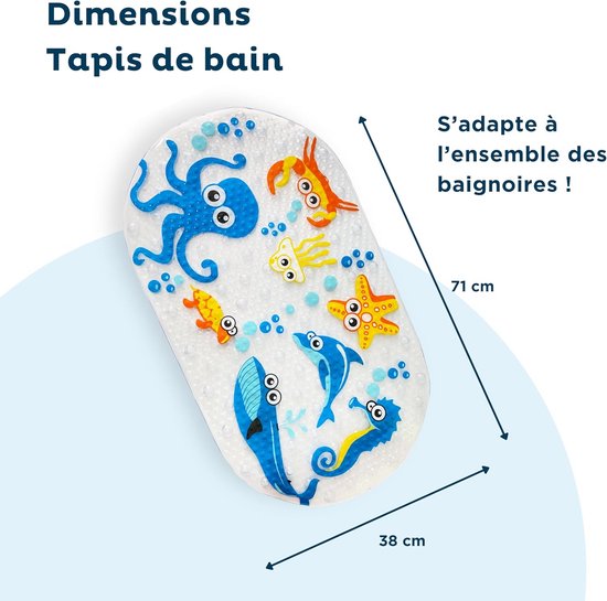 Antislip Badmat voor Baby en Peuter - Veilig en Comfortabel in Bad - Universeel Formaat 71x38 cm van Merkloos — afbeelding 4