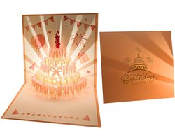 Pop-up Wenskaart - Kaart met Muziek - Verjaardag Vieren - 3D Ontwerp - 15 x 15 cm