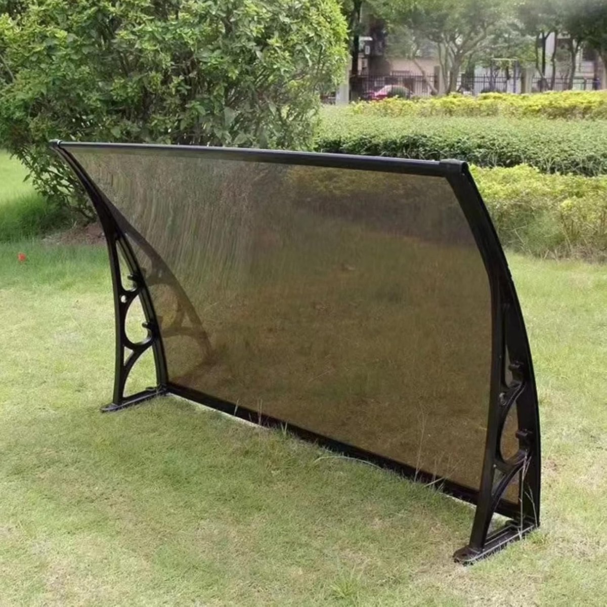 Zelfreinigende Deurluifel - Voordeur Overkapping - Bescherming Buiten - UV Bescherming Waterdicht - 100x200cm - Bruin Zwart