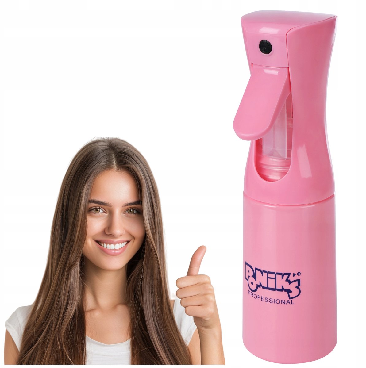 Poniks Verstuiver Haarverzorging - 360° Spray - Roze 200ml