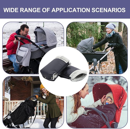 Wandelwagen Handmuff - Kinderwagen Handschoenen - Warme Babywandeling - Waterdicht Fleece Comfort - 20 x 18 cm — afbeelding 3