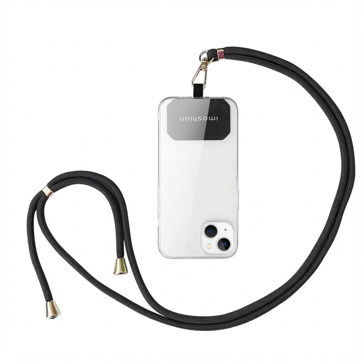 imoshion Universeel telefoonkoord - Telefoon Ketting - GSM Koord - Zwart