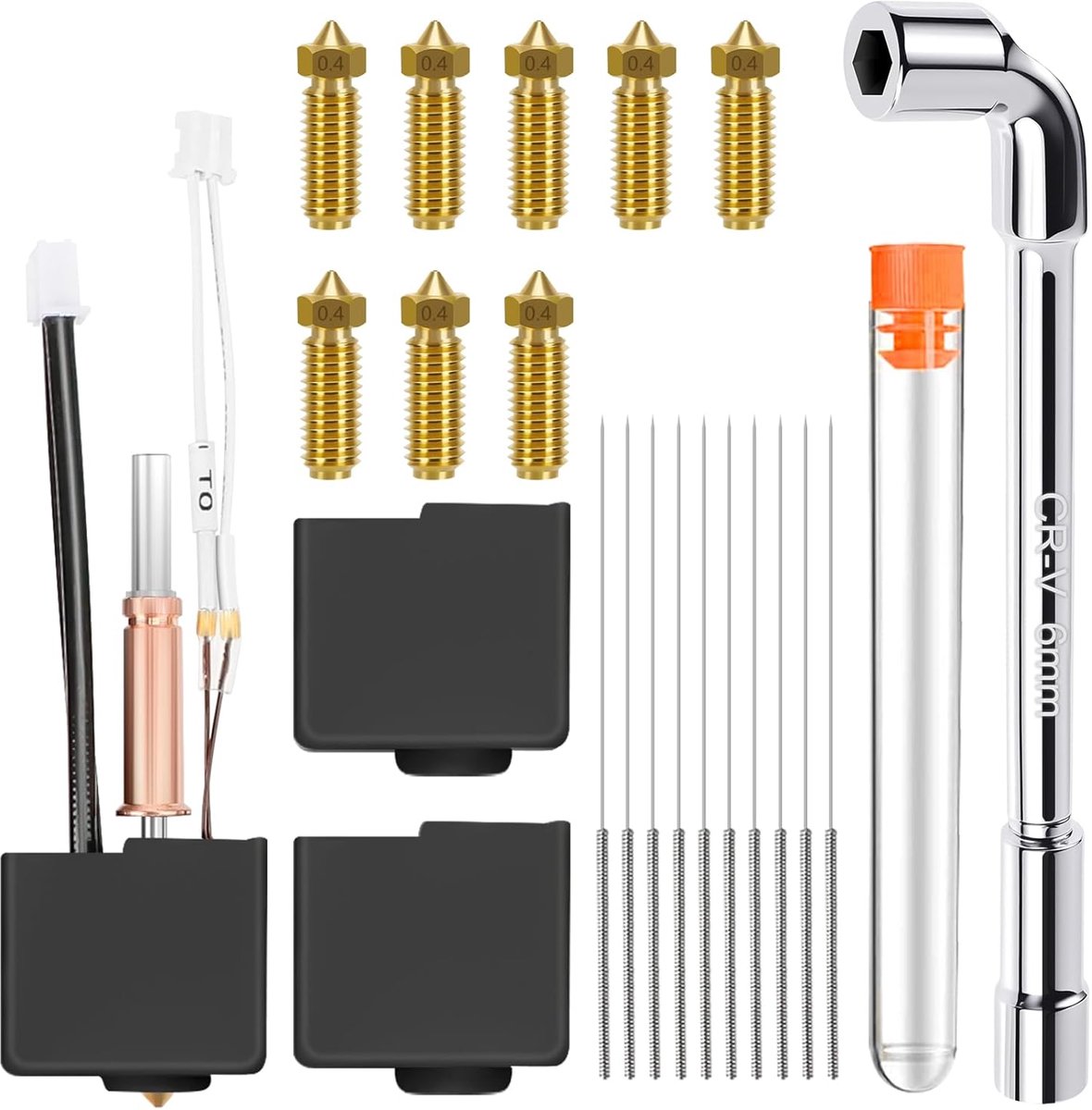 3D Printer Onderdelen - Printkop Kit - Precisie Printen - Compleet Accessoireset - 8 x 0.4mm